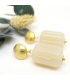 Boucles d'oreilles Harmonie Ivoire et or - Les Bijoux Acidules