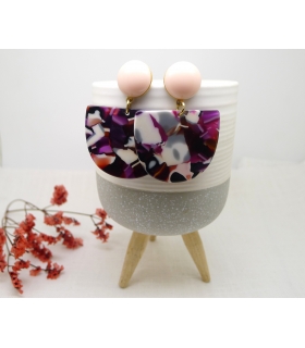 Boucles d'oreilles Ecaille Pourpre - Les Bijoux Acidules