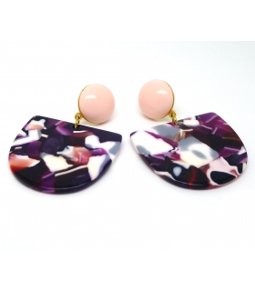 Boucles d'oreilles Ecaille Pourpre - Les Bijoux Acidules