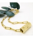 Collier Amulette Live et chaine maille rectangle - Les Bijoux Acidules