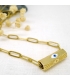 Blue Evil Eye Talisman square chain Necklace