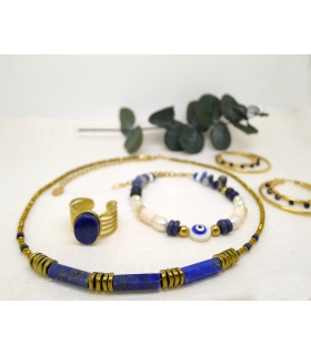 Lapis Lazuli heishi necklace - Boho jewel Lapis Lazuli heishi necklace - Boho jewel