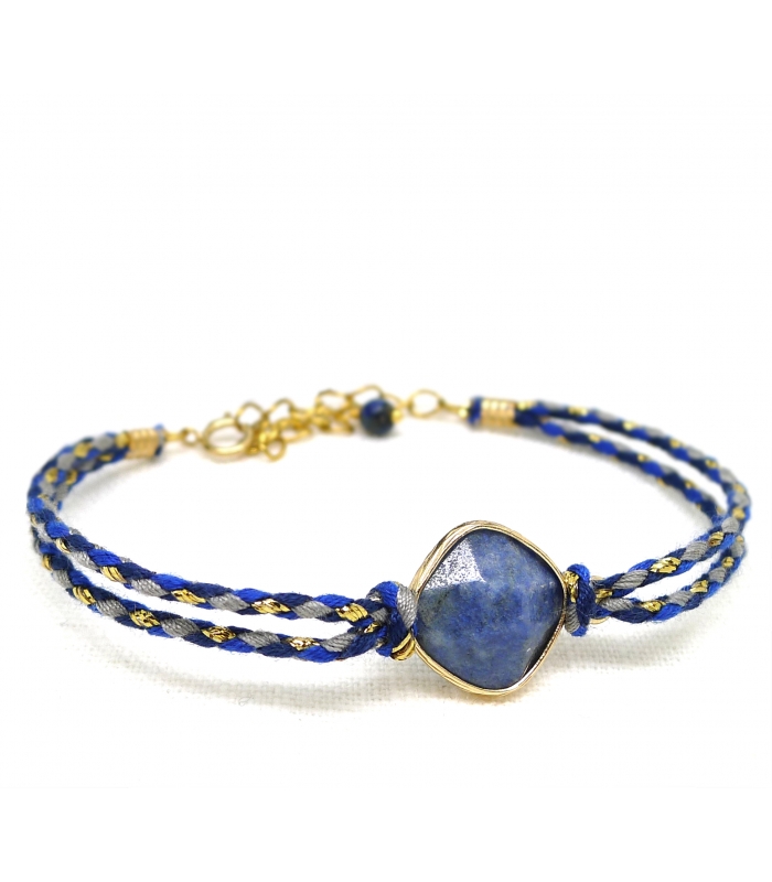 Bracelet Stone Agate bleue - Les Bijoux Acidules