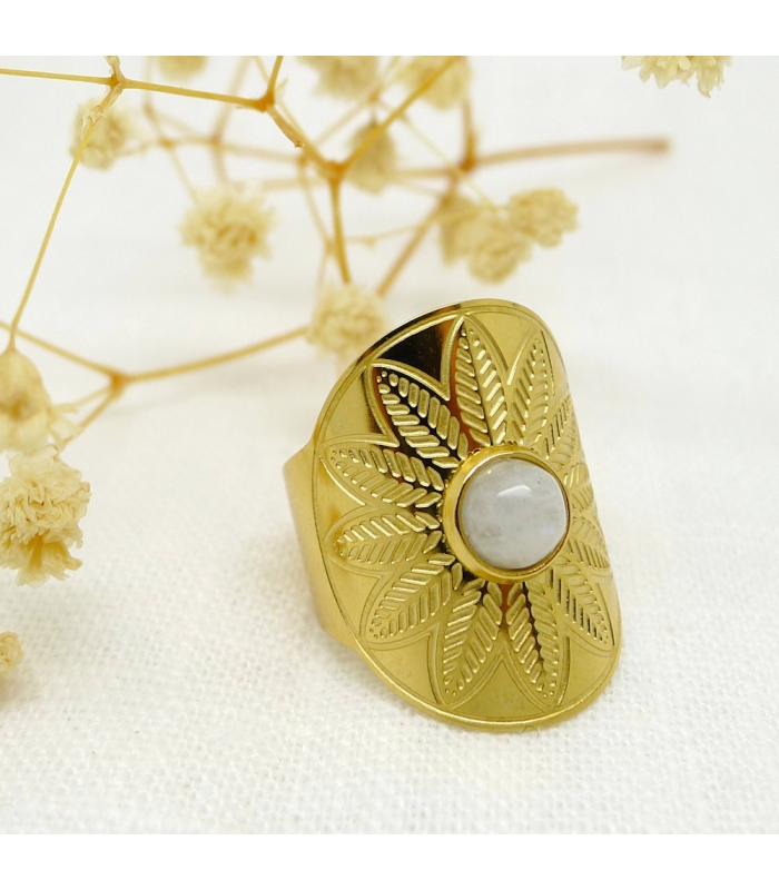 Maya gemstone ajustable ring - Boho jewel