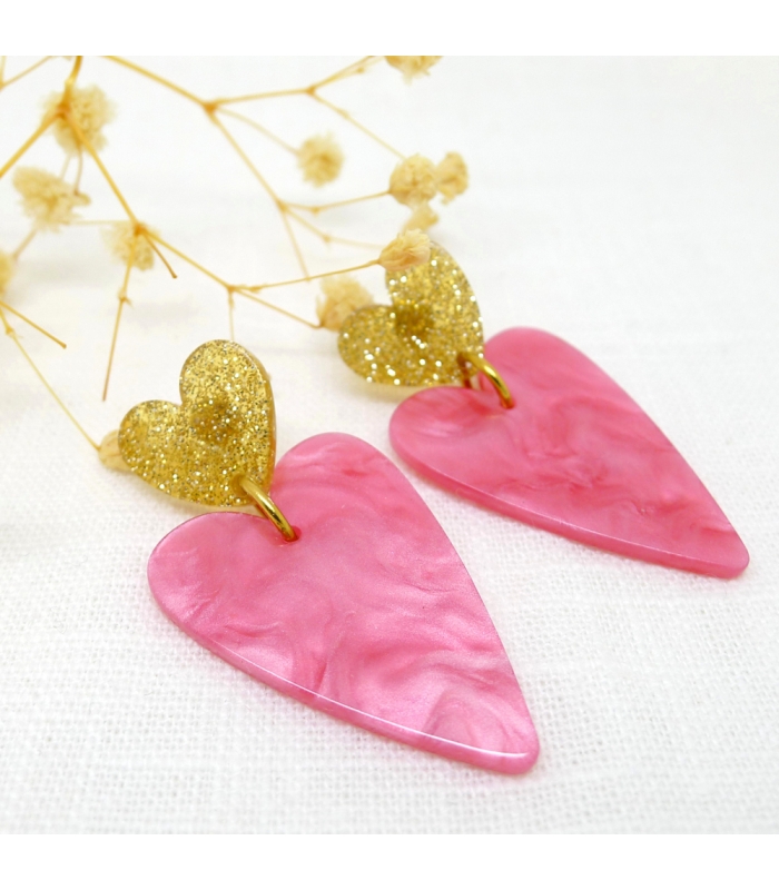 Boucles d'oreilles Tender Love - Tendance 80's - Les Bijoux Acidules