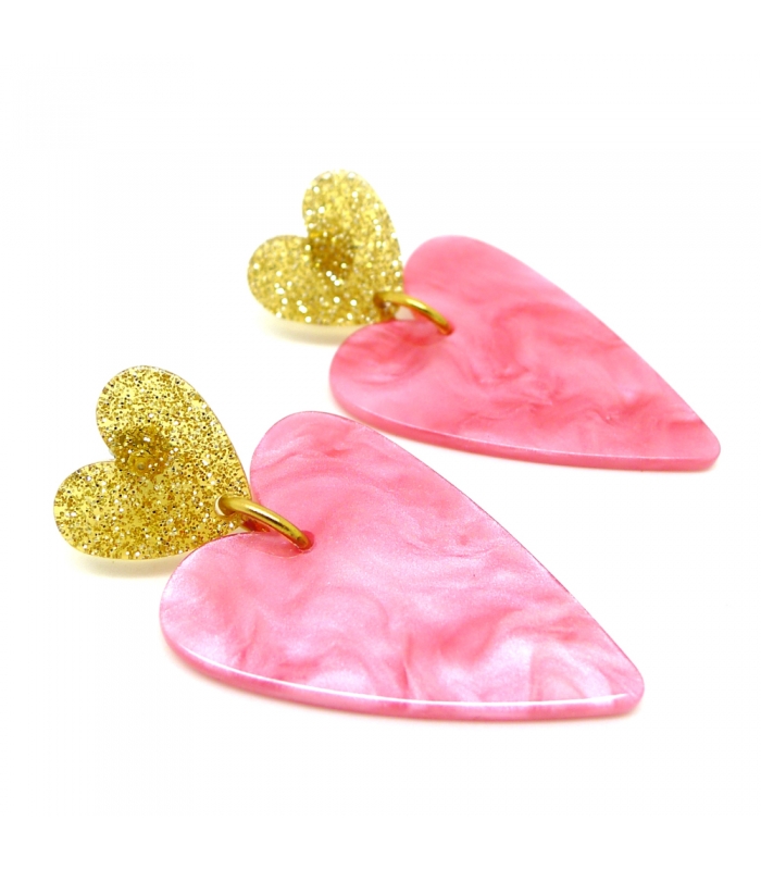 Boucles d'oreilles Tender Love - Tendance 80's - Les Bijoux Acidules