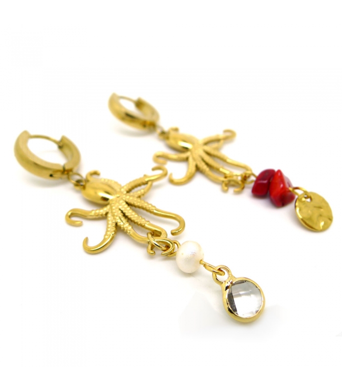 Asymmetrical Octopus Earrings – Ocean-Inspired Jewelry