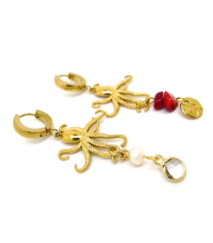 Asymmetrical Octopus Earrings – Ocean-Inspired Jewelry