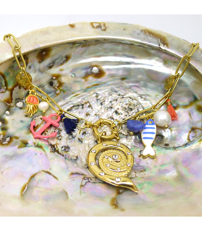 Collier à breloques Coquillage – Bijou inspiré de la mer - Les Bijoux