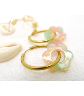 Summer Flower Hoop Earrings – Trendy Jewelry