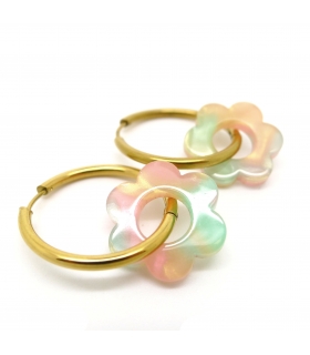 Summer Flower Hoop Earrings – Trendy Jewelry