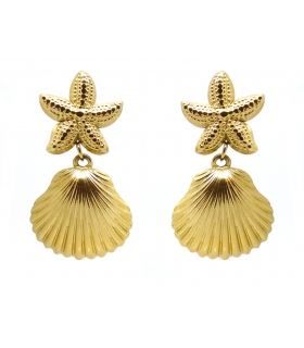 Boucles d’oreilles Etoile & Coquillage – Bijou inspiré de l’océan - Les