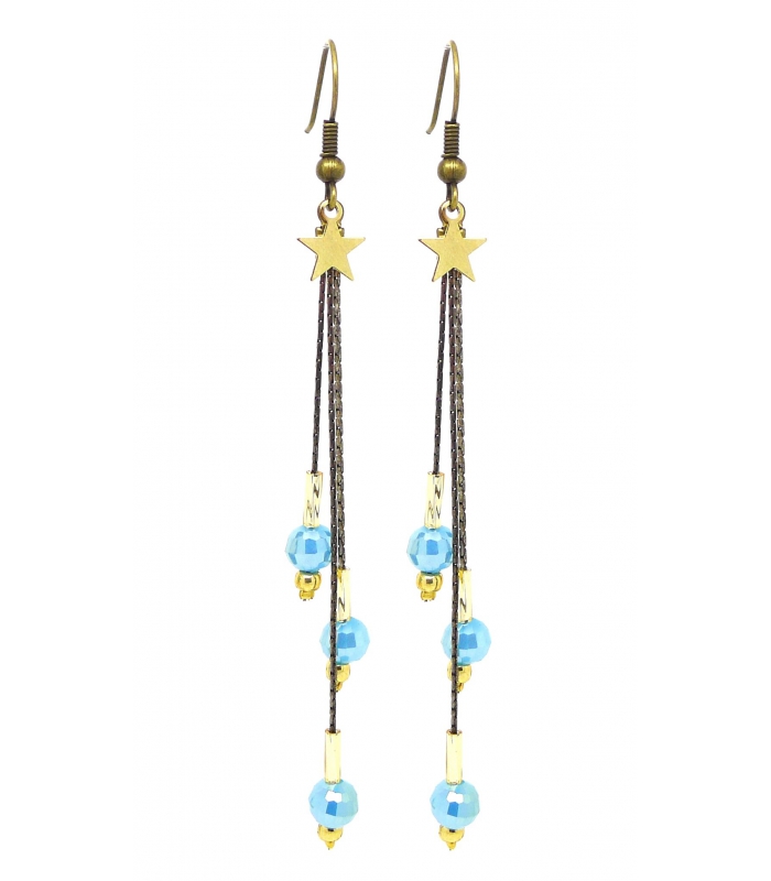 Golden cloud earrings