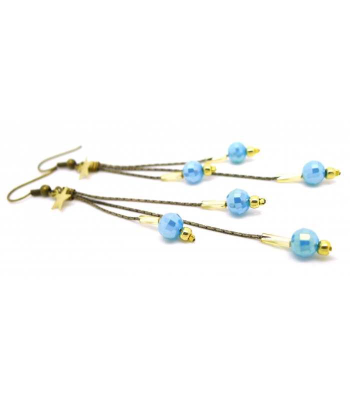 Golden cloud earrings