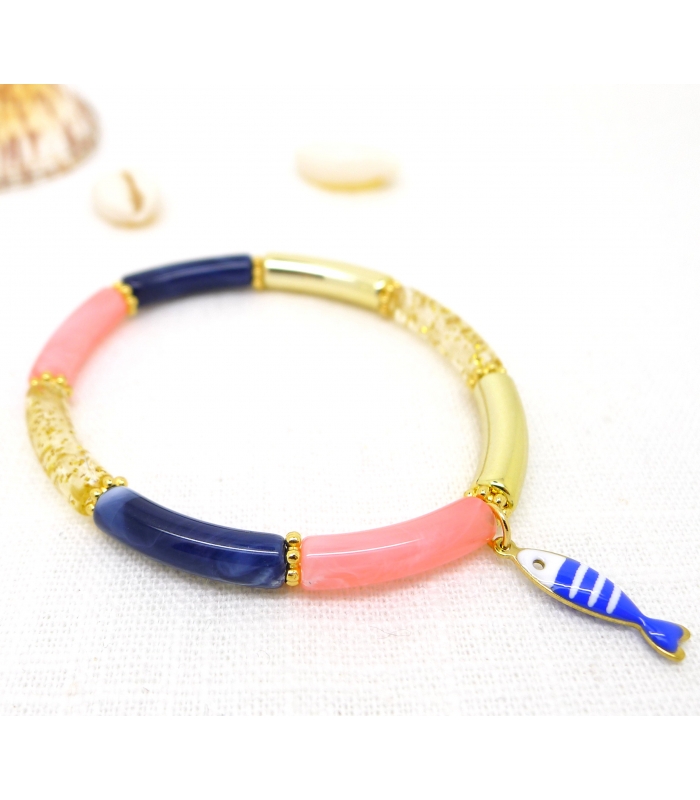 copy of Bracelet perles tubes Fer à Cheval – Bijou tendance Western - Les