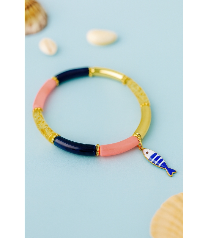 copy of Bracelet perles tubes Fer à Cheval – Bijou tendance Western - Les