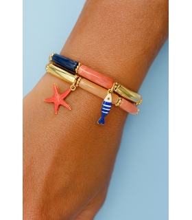 Bracelet perles tubes Étoile de Mer – Bijou tendance Marine - Les Bijoux