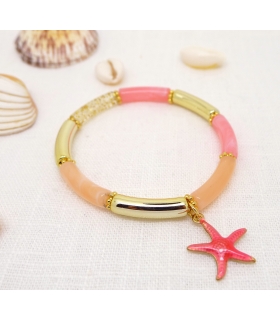 Bracelet perles tubes Étoile de Mer – Bijou tendance Marine - Les Bijoux
