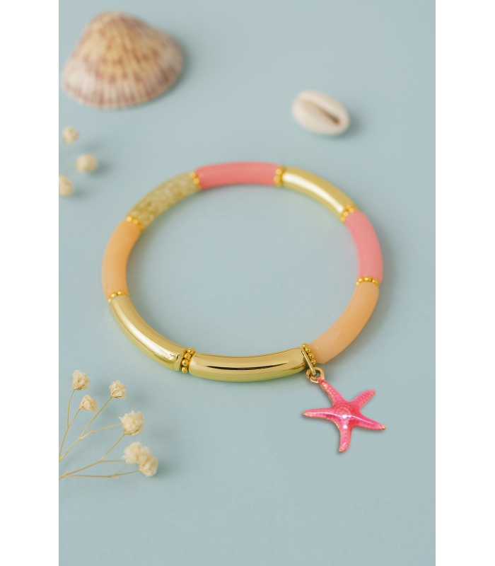 Bracelet perles tubes Étoile de Mer – Bijou tendance Marine - Les Bijoux