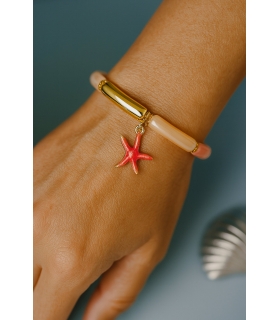 Bracelet perles tubes Étoile de Mer – Bijou tendance Marine - Les Bijoux