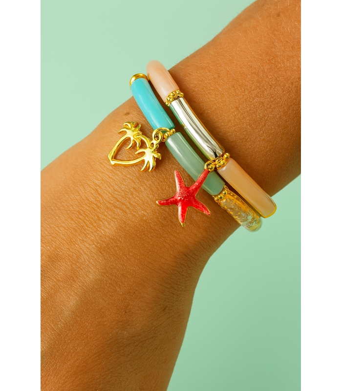 Bracelet perles tubes Palmier – Bijou estival - Les Bijoux Acidules