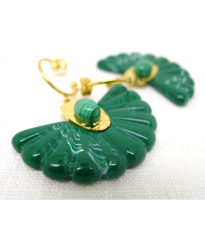 Green Fan earrings