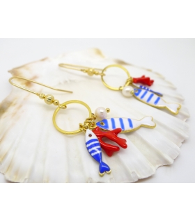 copy of Green Fan earrings