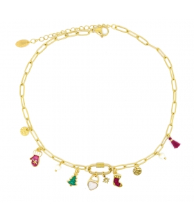 Collier à breloques Ho Ho Ho - Bijou de Noël festif - Les Bijoux Acidules