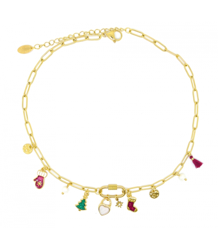 Collier à breloques Ho Ho Ho - Bijou de Noël festif - Les Bijoux Acidules