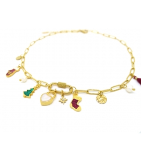 Ho Ho Ho Charm Necklace - Festive Christmas Jewelry