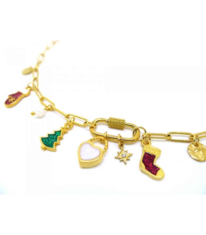 Ho Ho Ho Charm Necklace - Festive Christmas Jewelry