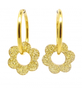 copy of Leopard Flower Hoop earrings