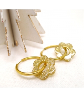 copy of Leopard Flower Hoop earrings