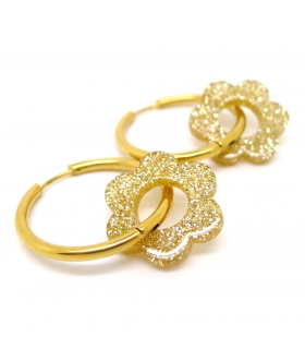 copy of Leopard Flower Hoop earrings