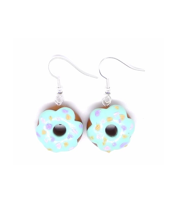 mint donuts earring