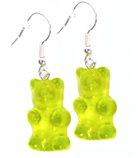 Boucles Oursons Pomme - Bijoux créateur gourmands