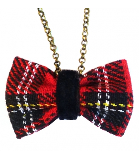 Collier Preppy Tartan Rouge - Les Bijoux Acidules