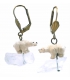 Boucles d'oreilles Ours Blanc - Les Bijoux Acidules