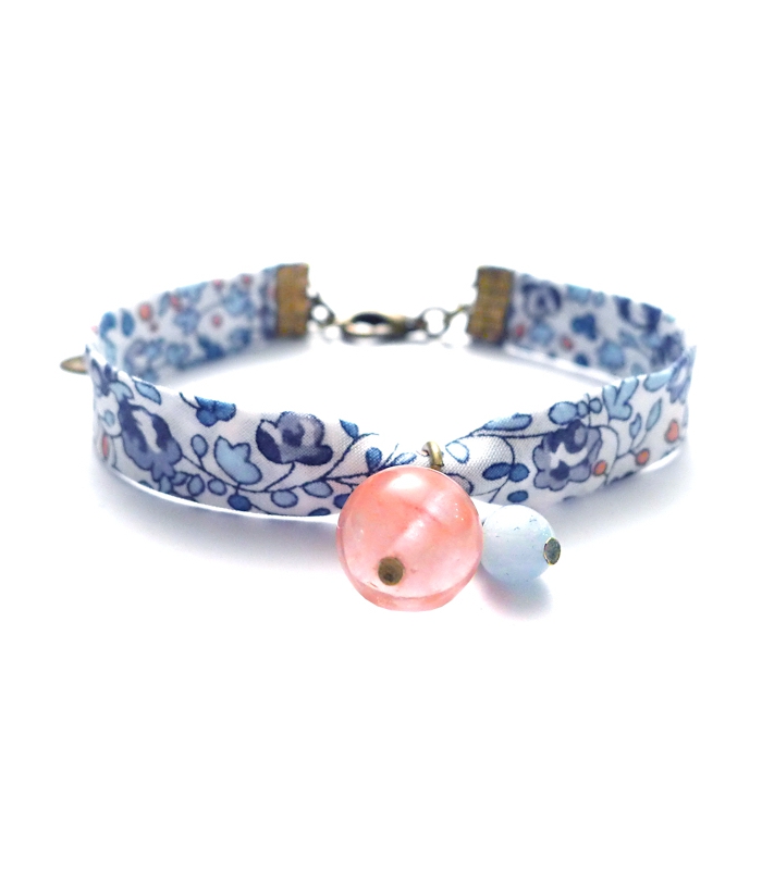 Bracelet Liberty Bleuet - bracelet fantaisie créateur - Les Bijoux Acidules