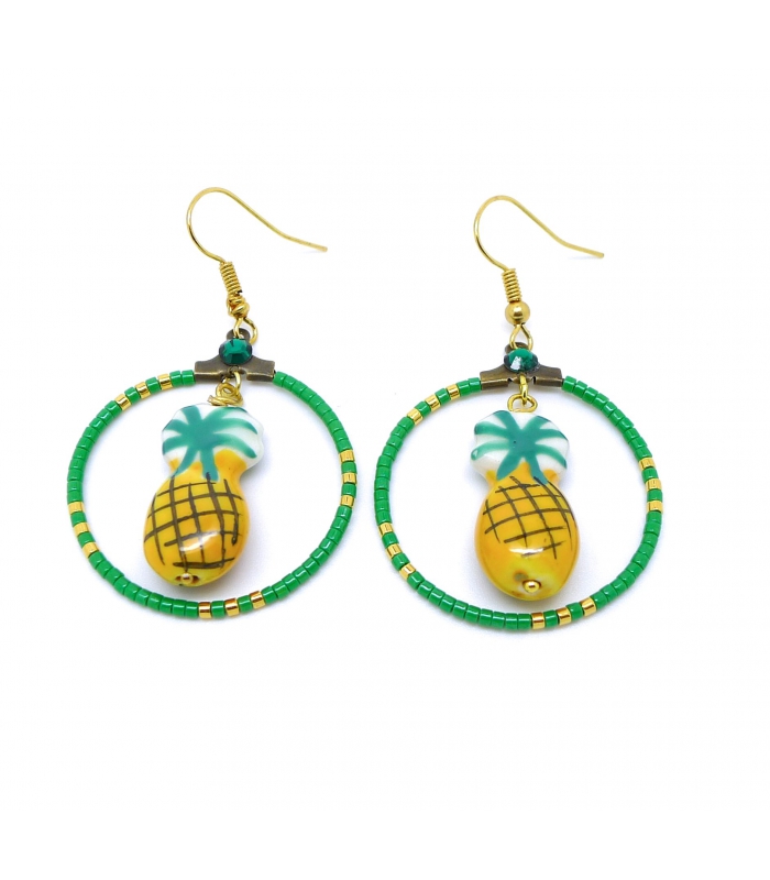 Boucles d'oreilles Pina Colada - Bijoux ananas