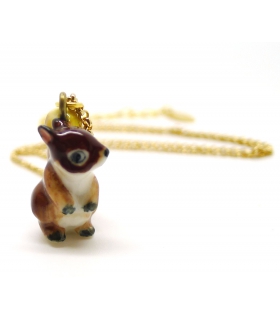 Collier Petit Ecureuil - Bijoux en porcelaine - Les Bijoux Acidules Collier Petit Ecureuil - Bijoux en porcelaine - Les Bijoux Acidules