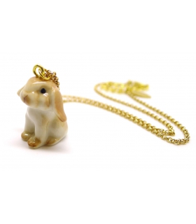 Tiny Bunny porcelain necklace
