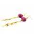 Boucles d'oreilles Boho Chic Burgundy - Les Bijoux Acidules