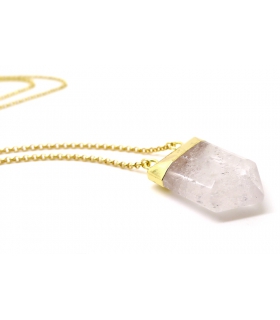 Collier mi-long Quartz - Bijoux Bohème - Les Bijoux Acidules Collier mi-long Quartz - Bijoux Bohème - Les Bijoux Acidules