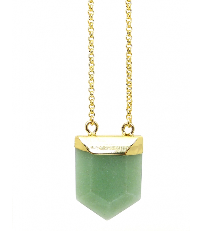 Collier mi-long Aventurine - Bijoux Bohème - Les Bijoux Acidules