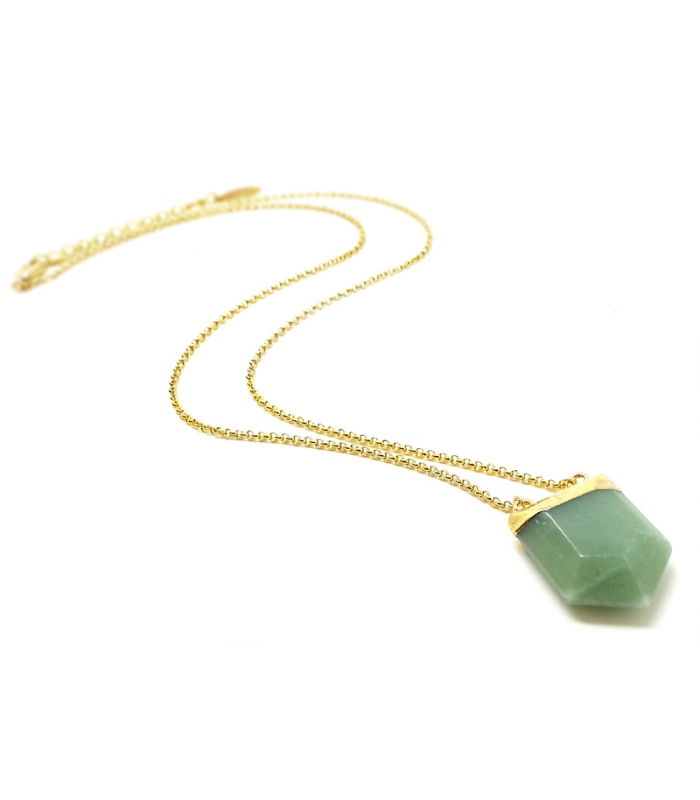 Collier mi-long Aventurine - Bijoux Bohème - Les Bijoux Acidules