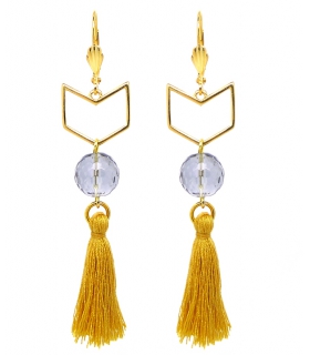 Boucles d'oreilles Chevron Moutarde - Bijoux Bohème  - Les Bijoux Acidules Boucles d'oreilles Chevron Moutarde - Bijoux Bohème  - Les Bijoux Acidules
