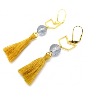 Boucles d'oreilles Chevron Moutarde - Les Bijoux Acidules Boucles d'oreilles Chevron Moutarde - Les Bijoux Acidules