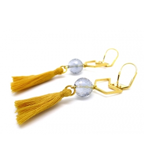 Boucles d'oreilles Chevron Moutarde - Les Bijoux Acidules Boucles d'oreilles Chevron Moutarde - Les Bijoux Acidules