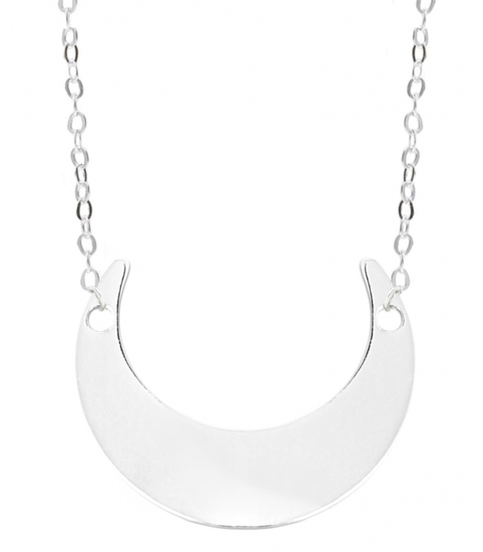 Collier Croissant de Lune en argent 925 - Bijoux boho chic - Les Bijoux Acidules